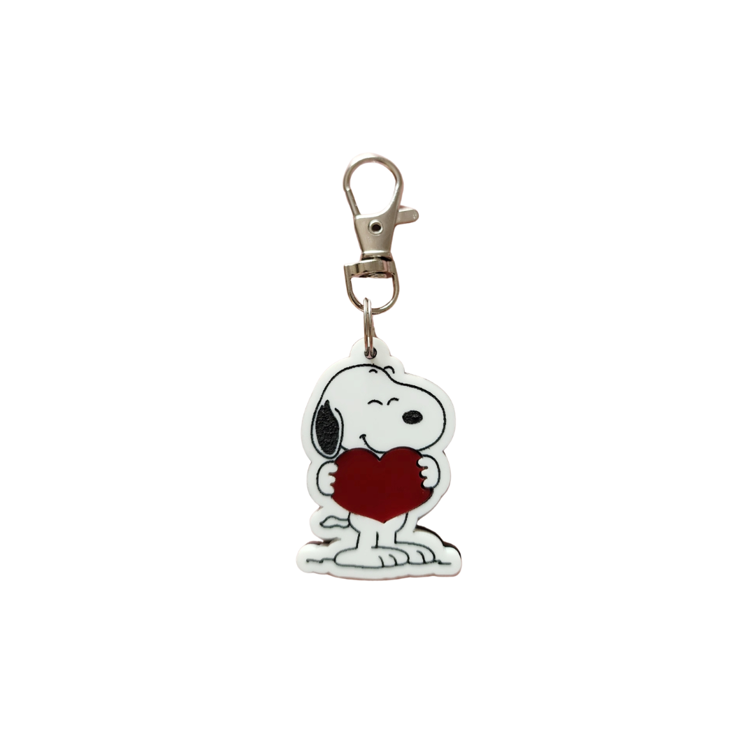 Placa ID Snoopy Heart