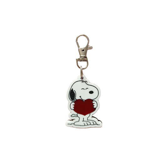 Placa ID Snoopy Heart