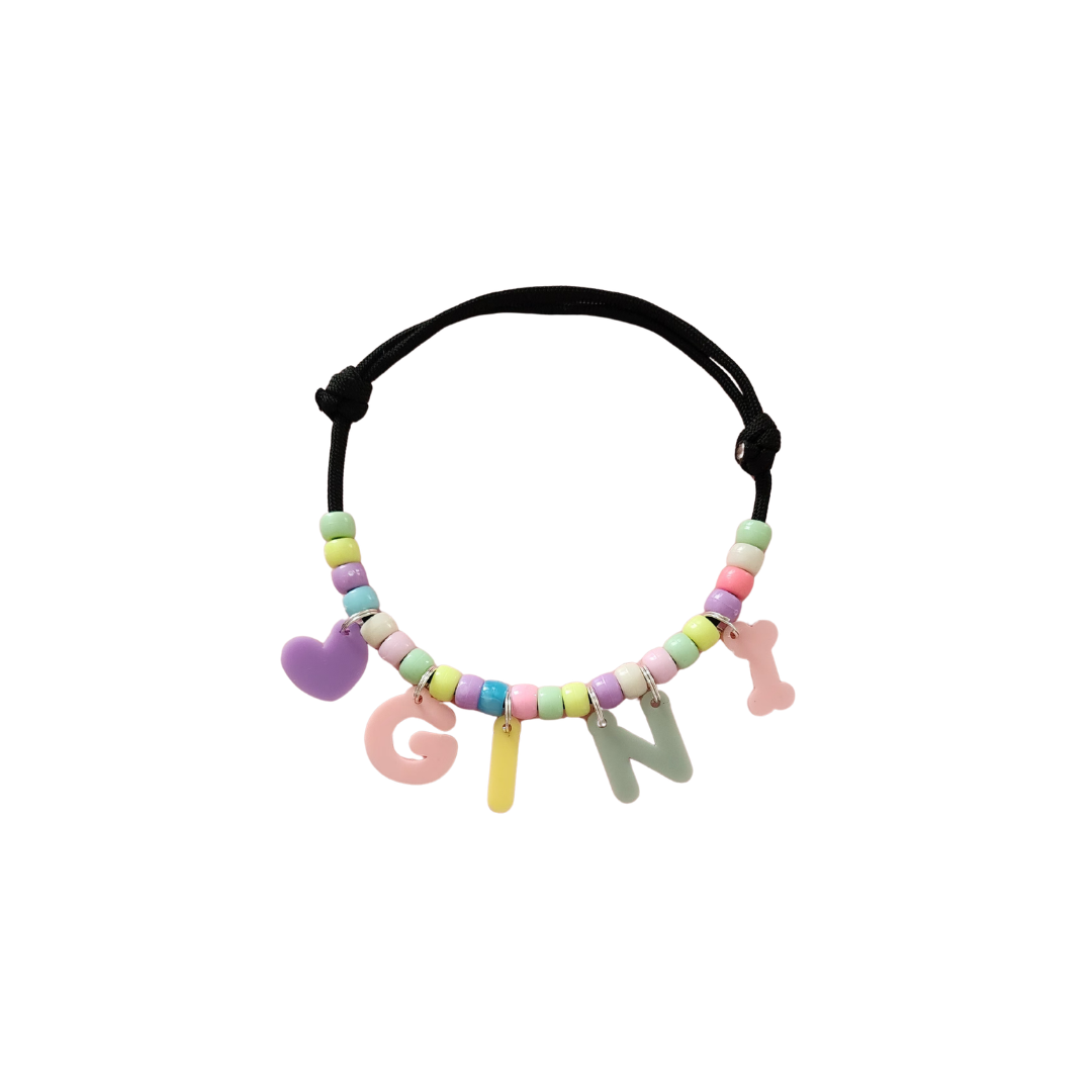 Collar Nombre (Colores pastel)