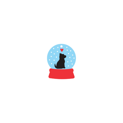 Placa ID Xmas Dog Ball